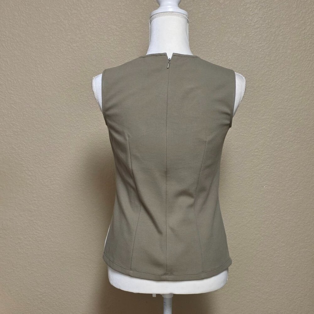 Per Se by Carlisle Suede Leather Patchwork Sleeveless Top - Picture 3 of 14